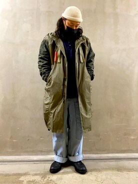 「AVIREX（アヴィレックス）のアイテム（モッズコート）」を使った、Ryousukeさん（メンズ・173cm）の秋コーディネート