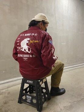 「AVIREX（アヴィレックス）のアイテム（財布/小物）」を使った、Ryousukeさん（メンズ・173cm）の冬コーディネート