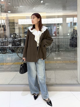 「SENSE OF PLACE by URBAN RESEARCH（センスオブプレイスバイアーバンリサーチ）のアイテム（パンプス）」を使った、mayuさん（レディース・164cm）の秋コーディネート