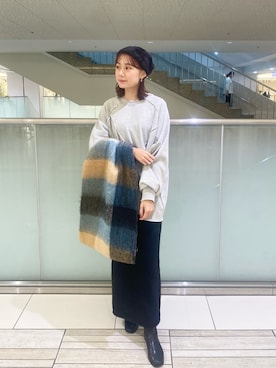 「レディース」｜「アイテム（スウェット）」を使った、mayuさん（レディース・163cm）の秋コーディネート