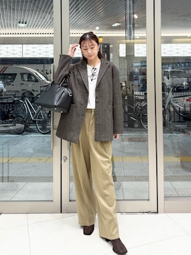 「イチ推しジャケットスタイル」｜「アイテム（その他アウター）」を使った、mayuさん（レディース・164cm）の秋コーディネート