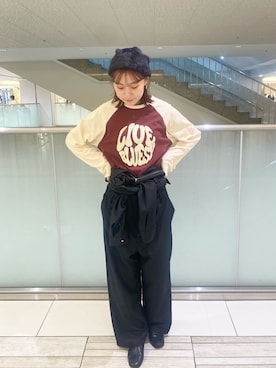 「ジャンプスーツ」｜「アイテム（サロペット/オーバーオール）」を使った、mayuさん（レディース・163cm）の秋コーディネート