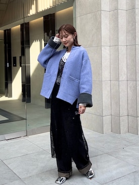 「SENSE OF PLACE by URBAN RESEARCH（センスオブプレイスバイアーバンリサーチ）のアイテム（その他アウター）」を使った、mayuさん（レディース・163cm）の夏コーディネート