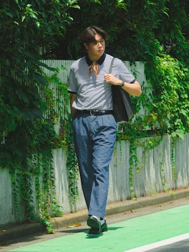 ポロシャツを使った フレンチカジュアル のメンズ人気ファッションコーディネート Wear