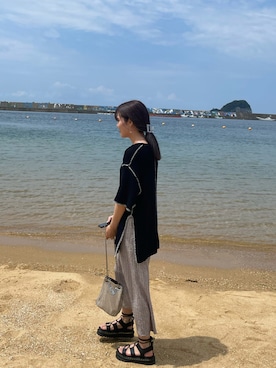 「WC（ダブル シー）のアイテム（ヘアアクセサリー）」を使った、moeさん（レディース・157cm）の夏コーディネート