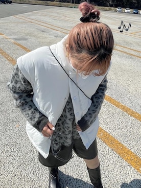 「SHAGGIE（シャギー）のアイテム（ジャケット/アウター）」を使った、moeさん（レディース・157cm）の春コーディネート