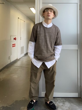 「ごきげんウィーク」｜「アイテム（ローファー）」を使った、naturalmizukiさん（メンズ・160cm）の春コーディネート
