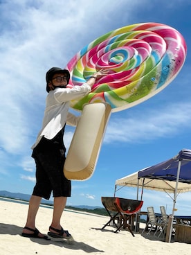 「STUDIOUS（ステュディオス）のアイテム（サンダル）」を使った、naturalmizukiさん（メンズ・160cm）の夏コーディネート