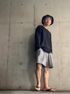 「STUDIOUS（ステュディオス）のアイテム（サンダル）」を使った、naturalmizukiさん（メンズ・160cm）の夏コーディネート
