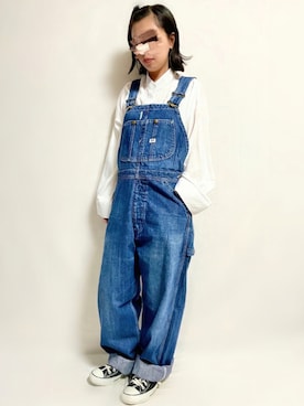 「アイテム（シャツ/ブラウス、ホワイト系）」を使った、🌷𝒚𝒖𝒖𝒓𝒊.🌷さん（レディース・150cm）の秋コーディネート