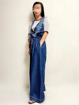 「SonnyLabel」｜「アイテム（サロペット/オーバーオール）」を使った、🌷𝒚𝒖𝒖𝒓𝒊.🌷さん（レディース・150cm）の秋コーディネート