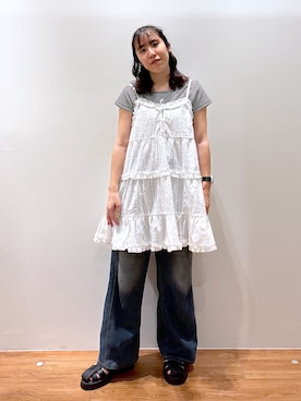 「コットンレース」｜yuukaさん（レディース・156cm）の夏コーディネート