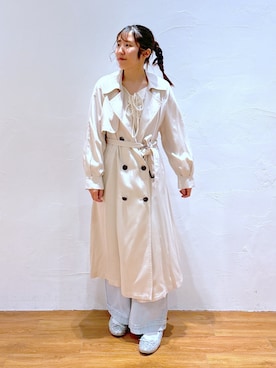 「FREE'S MART（フリーズマート）のアイテム（トレンチコート）」を使った、yuukaさん（レディース・156cm）の春コーディネート