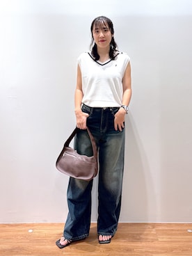 「FREE'S MART（フリーズマート）のアイテム」を使った、yuukaさん（レディース・156cm）の夏コーディネート