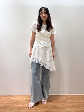 「FREE'S MART（フリーズマート）のアイテム（パンツ）」を使った、yuukaさん（レディース・156cm）の夏コーディネート