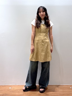 「FREE'S MART（フリーズマート）のアイテム（ワンピース）」を使った、yuukaさん（レディース・156cm）の秋コーディネート