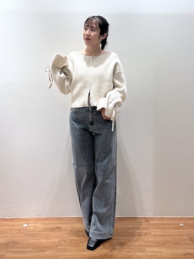 「アイテム（デニムパンツ）」を使った、yuukaさん（レディース・156cm）の秋コーディネート