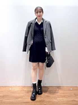 「アイテム（テーラードジャケット）」を使った、yuukaさん（レディース・156cm・20代）の秋コーディネート