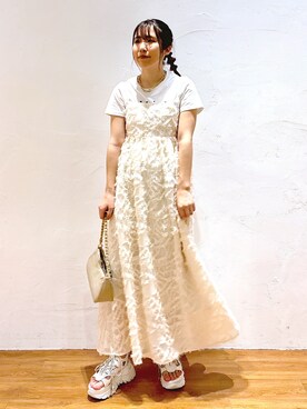 「FREE'S MART（フリーズマート）の◆スニーカーソールサンダル（サンダル）」を使った、yuukaさん（レディース・156cm）の夏コーディネート