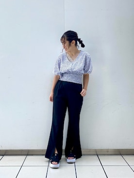 「シャーリング」｜yuukaさん（レディース・156cm）の夏コーディネート