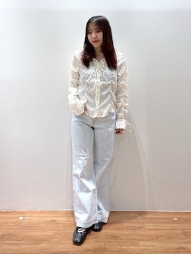 「FREE'S MART（フリーズマート）のアイテム（パンツ）」を使った、yuukaさん（レディース・156cm）の春コーディネート