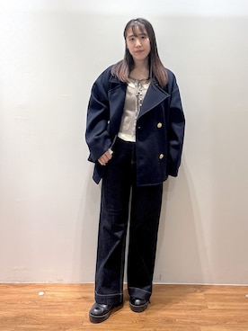 「アイテム（ピーコート）」を使った、yuukaさん（レディース・156cm・20代）の冬コーディネート