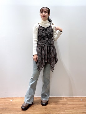 「アイテム（ワンピース/ドレス）」を使った、yuukaさん（レディース・156cm）の秋コーディネート