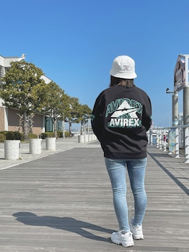 「AVIREX DEPOT」｜ひさん（レディース・152cm）の春コーディネート
