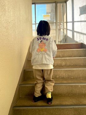 「西松屋（ニシマツヤ）のアイテム」を使った、THiSさん（キッズ・110cm）の春コーディネート