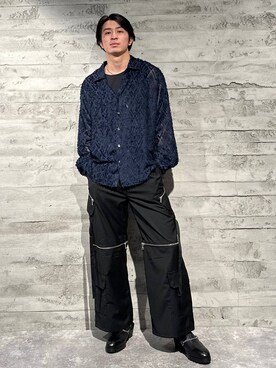 「HARE（ハレ）の2WAY-ZIPカーゴパンツ(HARE)（カーゴパンツ）」を使った、yuga0007さん（メンズ・178cm）の夏コーディネート