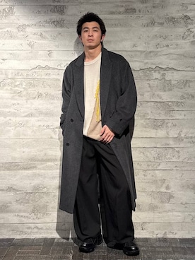 「アイテム（チェスターコート）」を使った、yuga0007さん（メンズ・178cm）の秋コーディネート