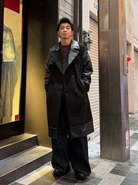 「アイテム（トレンチコート）」を使った、yuga0007さん（メンズ・178cm・20代）の冬コーディネート