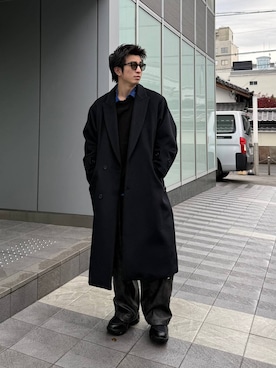 「アイテム（チェスターコート）」を使った、yuga0007さん（メンズ・178cm・20代）の冬コーディネート