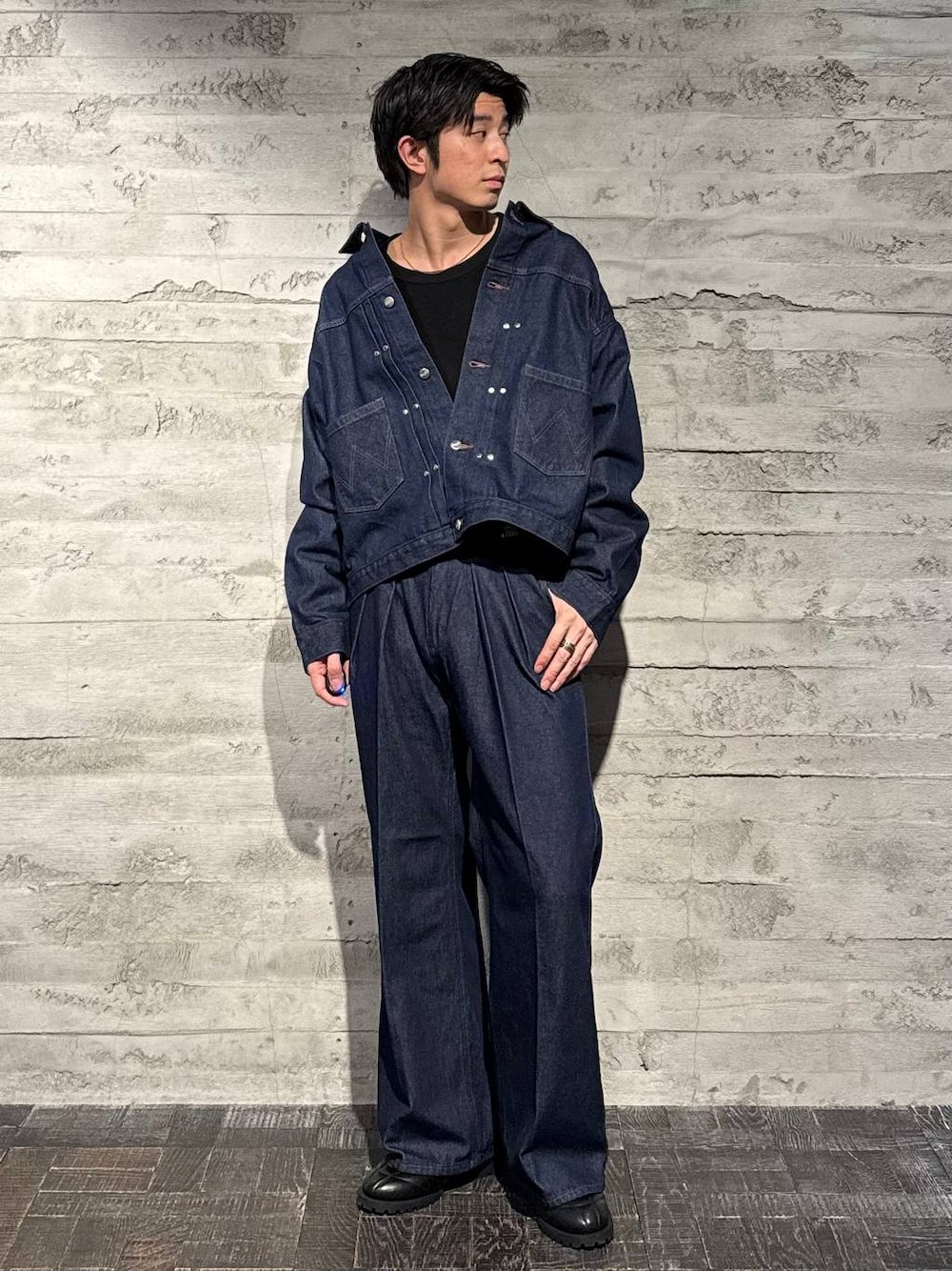 Wrangler×HARE SET UP対応】2タックデニムワイドパンツ(HARE)を使った