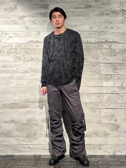 HARE カーゴパンツ BLACK FREE SIZE（2WAYシアーデザインカーゴ
