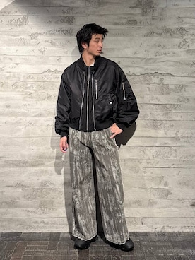 「アイテム（MA-1）」を使った、yuga0007さん（メンズ・178cm・20代）の冬コーディネート