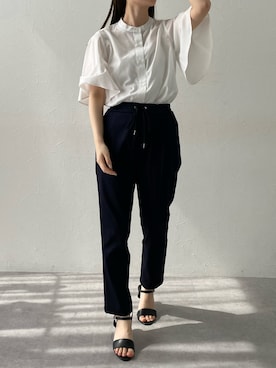 「アイテム（トップス）」を使った、nさん（レディース・157cm）の夏コーディネート
