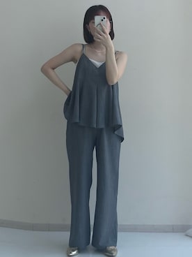 「アイテム（セットアップ）」を使った、nさん（レディース・157cm）の夏コーディネート