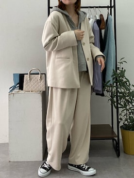 「アイテム（フォーマルスーツ/小物）」を使った、nさん（レディース・157cm）の冬コーディネート