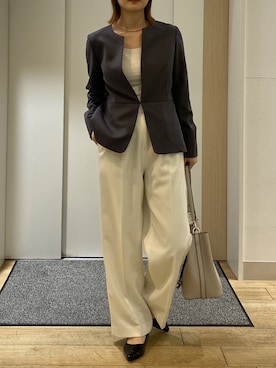 「アイテム（フォーマルスーツ/小物）」を使った、nさん（レディース・157cm）の秋コーディネート