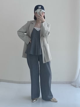 「アイテム（セットアップ）」を使った、nさん（レディース・157cm）の夏コーディネート