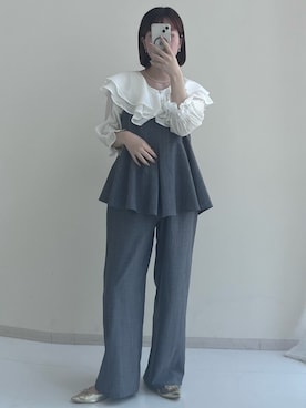 「アイテム（セットアップ）」を使った、nさん（レディース・157cm）の夏コーディネート