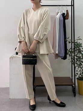 「アイテム（フォーマルスーツ/小物）」を使った、nさん（レディース・157cm）の冬コーディネート