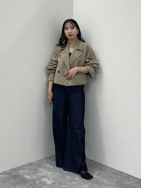 「アイテム（トレンチコート）」を使った、REIAさん（レディース・153cm）の夏コーディネート