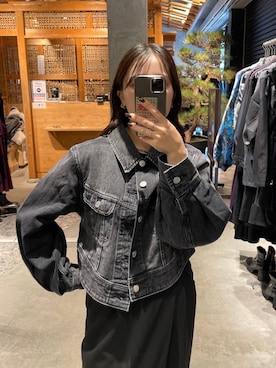 「アイテム（デニムジャケット）」を使った、REIAさん（レディース・153cm・20代）の秋コーディネート