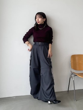「アイテム（カーゴパンツ）」を使った、REIAさん（レディース・153cm）の夏コーディネート