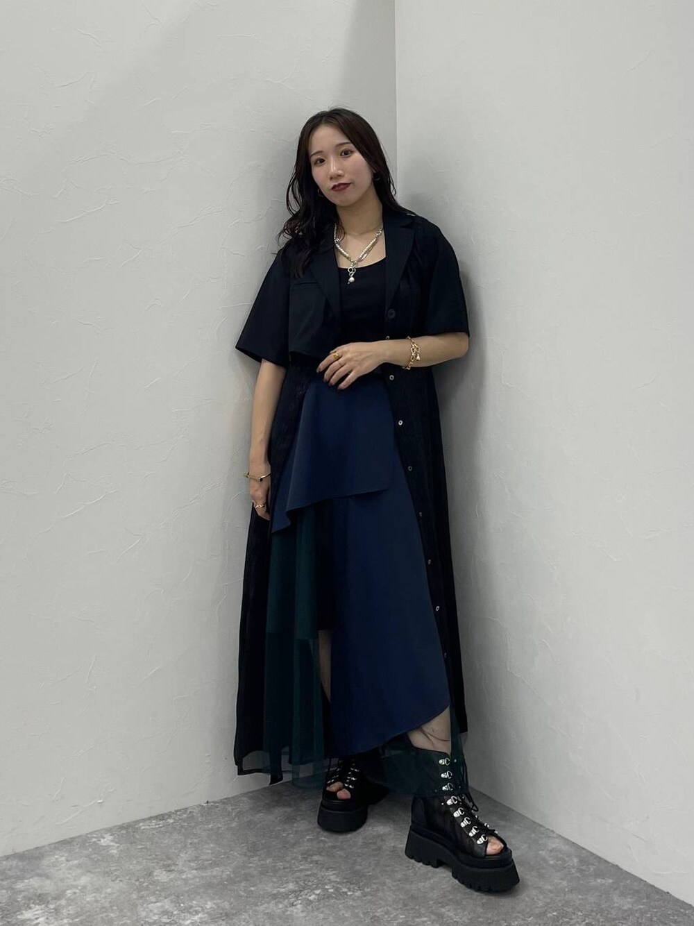 ジャケットライクシアーワンピース(HARE)を使った人気ファッション