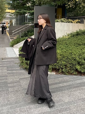 「アイテム（テーラードジャケット）」を使った、REIAさん（レディース・153cm・20代）の秋コーディネート