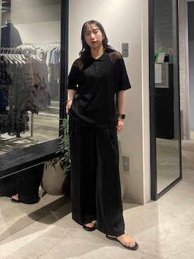 「アイテム（ポロシャツ）」を使った、REIAさん（レディース・153cm）の夏コーディネート