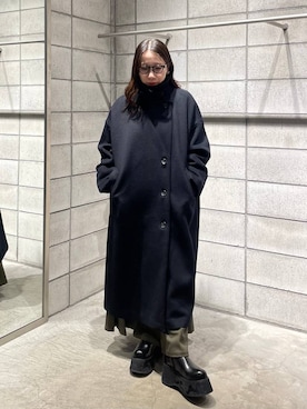 「アイテム（チェスターコート）」を使った、REIAさん（レディース・153cm・20代）の冬コーディネート